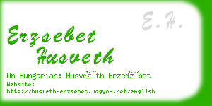 erzsebet husveth business card